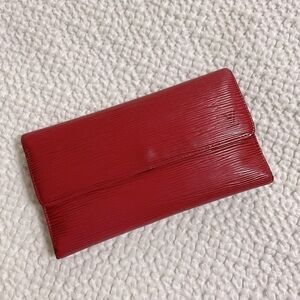 Louis Vuitton Red  Epi Women's Wallet